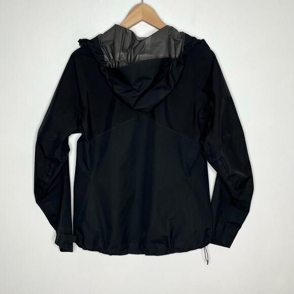 REI Co-op GTX Rain Jacket Womens Small Black Hooded Outdoor Hiking Camping - Picture 9 of 13